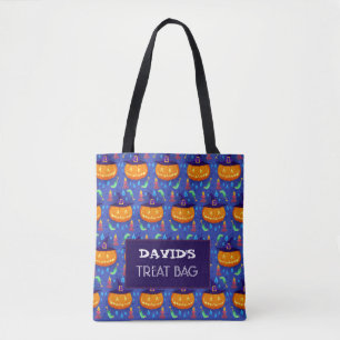 Halloween Anpassningsbar Treat & Candy Tote Bag Tygkasse