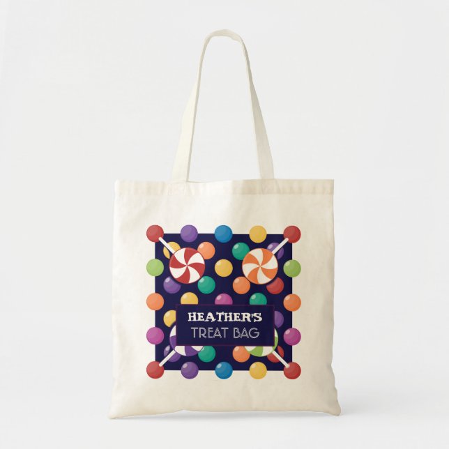 Halloween Anpassningsbar Treat & Candy Tote Bag Tygkasse (Framsidan)
