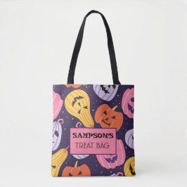 Halloween Anpassningsbar Treat & Candy Tote Bag Tygkasse