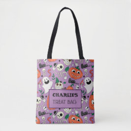 Halloween Anpassningsbar Treat & Candy Tote Bag Tygkasse