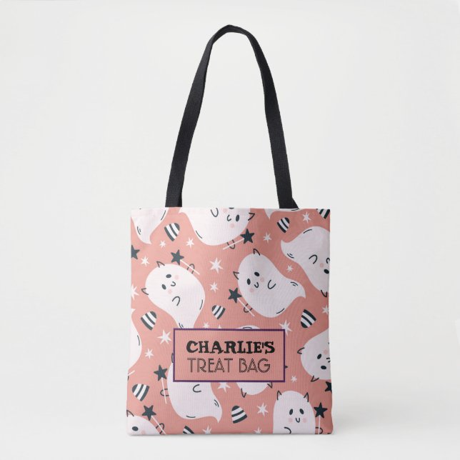 Halloween Anpassningsbar Treat & Candy Tote Bag Tygkasse (Framsida)
