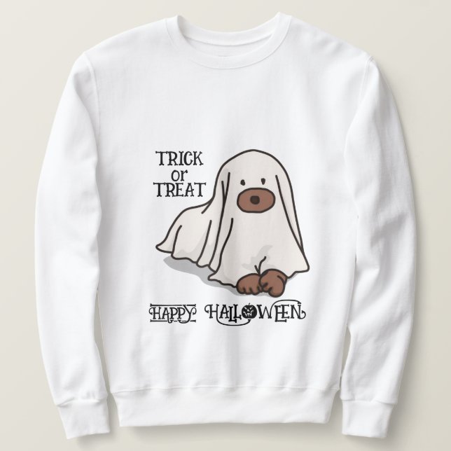Halloween-Anpassningsbar Viktigt Rolig hund Lång Ärmad Tröja (Design framsida)