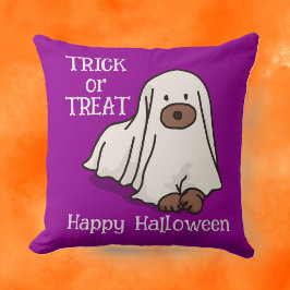 Halloween-Anpassningsbar Viktigt Rolig hund Lila Kudde