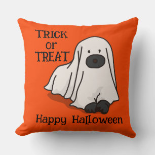 Halloween-Anpassningsbar Viktigt Rolig hund Orange Kudde