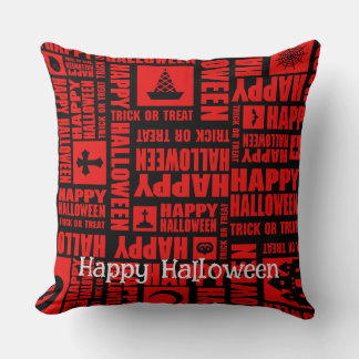 Halloween Anpassningsbar Whimsical Coola Funny Red Kudde
