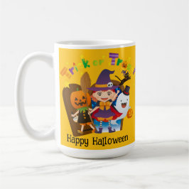 Halloween Anpassningsbar Whimsical Cute Witch Oran Kaffemugg