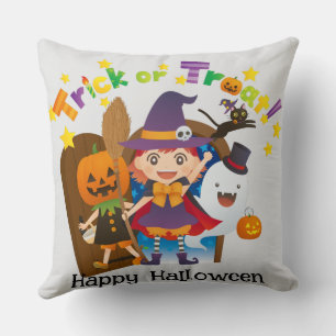 Halloween Anpassningsbar Whimsical Cute Witch Pump Kudde