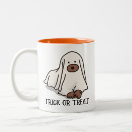 Halloween-Anpassningsbar Whimsical Funny Brown Hun Två-Tonad Mugg