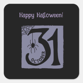 Halloween-Anpassningsbar Whimsical Funny Modern Li Fyrkantigt Klistermärke