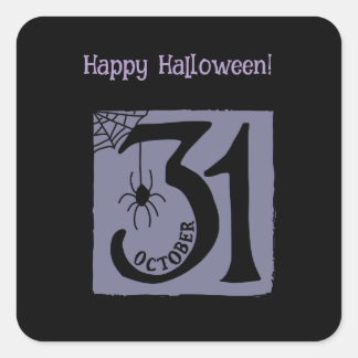 Halloween-Anpassningsbar Whimsical Funny Modern Li Fyrkantigt Klistermärke
