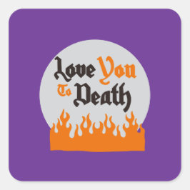 Halloween-Anpassningsbar Whimsical Funny Modern Li Fyrkantigt Klistermärke