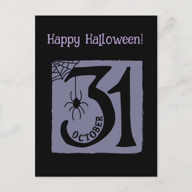 Halloween-Anpassningsbar Whimsical Funny Modern Li Vykort (Framsida)