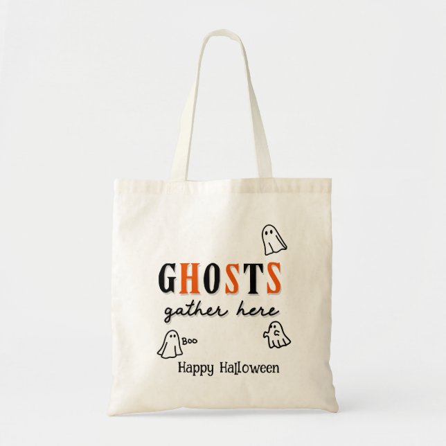 Halloween-Anpassningsbar Whimsical Funny Modern Tygkasse (Framsidan)