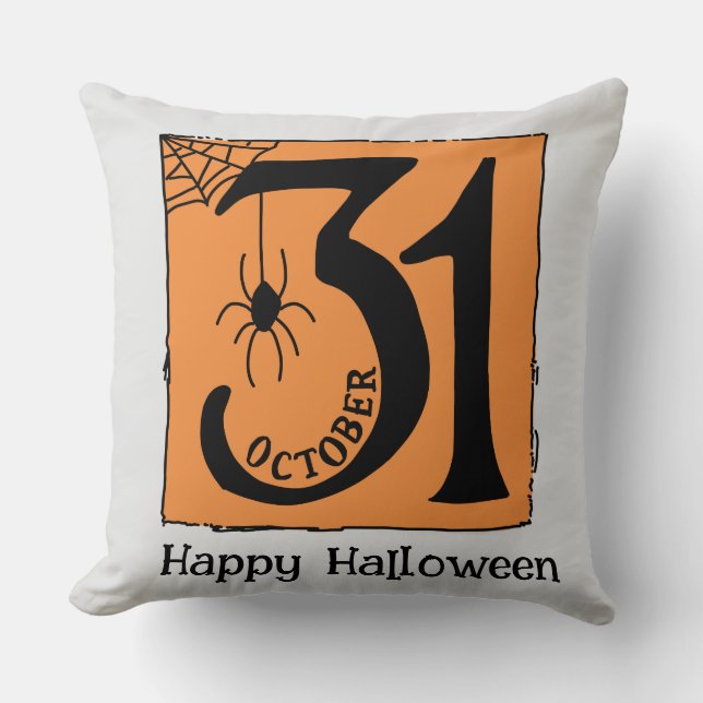 Halloween-Anpassningsbar Whimsical Funny Okt.31-Or Kudde (Framsida)