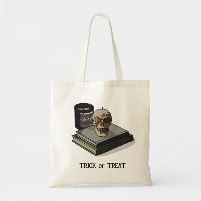 Halloween-Anpassningsbar Whimsical Funny Skull Mod Tygkasse (Framsidan)
