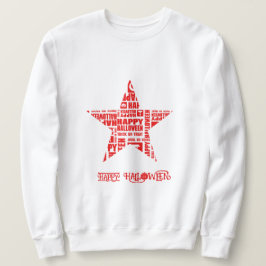 Halloween-Anpassningsbarnas Coola Whimsical Typogr Lång Ärmad Tröja