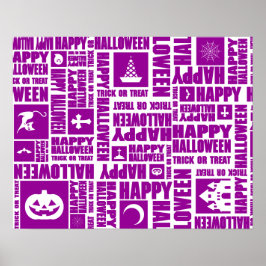 Halloween-Anpassningsbarnas Coola Whimsical Typogr Poster