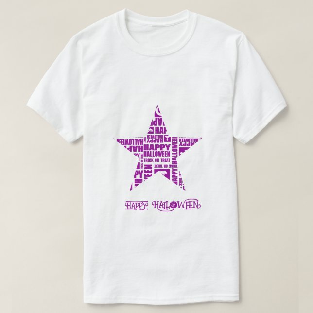 Halloween-Anpassningsbarnas Coola Whimsical Typogr T Shirt (Design framsida)