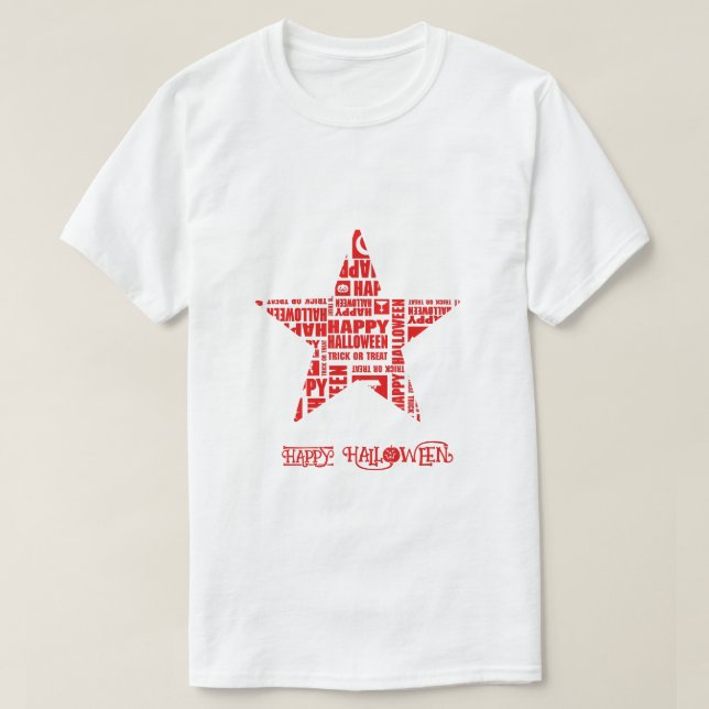 Halloween-Anpassningsbarnas Coola Whimsical Typogr T Shirt (Design framsida)