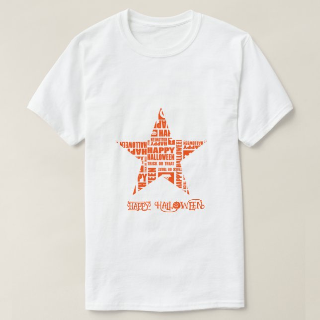 Halloween-Anpassningsbarnas Coola Whimsical Typogr T Shirt (Design framsida)