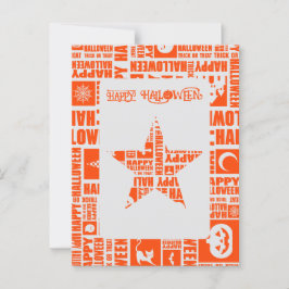 Halloween-Anpassningsbarnas Coola Whimsical Typogr Vykort