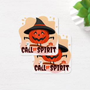Halloween-anrop till Spirit Fyrkantigt Visitkort