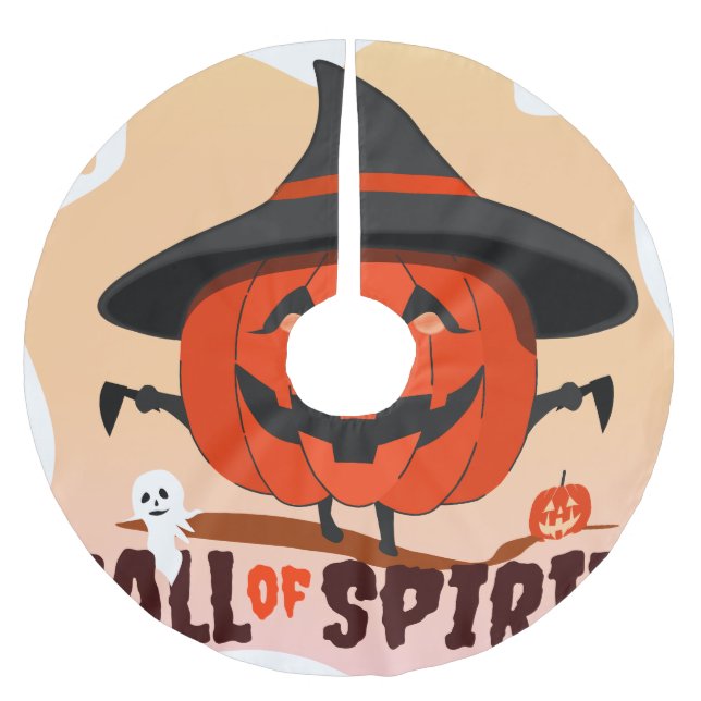 Halloween-anrop till Spirit Julgransmatta Borstad Polyester (Framsidan)