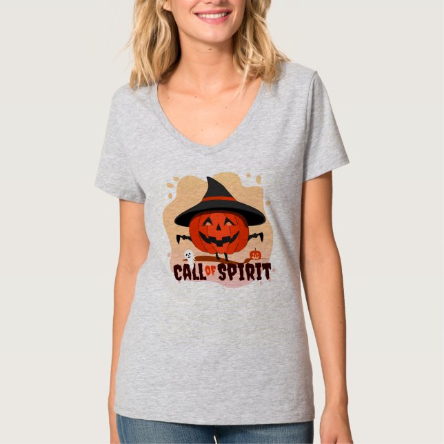 Halloween-anrop till Spirit T Shirt (Framsida)
