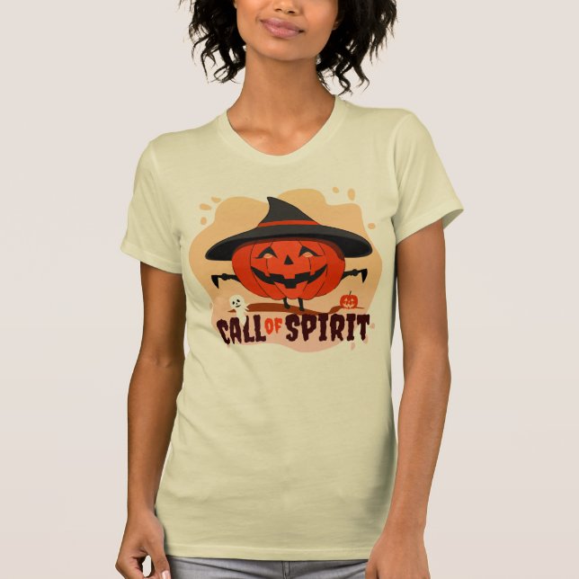 Halloween-anrop till Spirit T Shirt (Framsida)