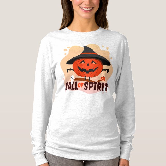 Halloween-anrop till Spirit T Shirt (Framsida)