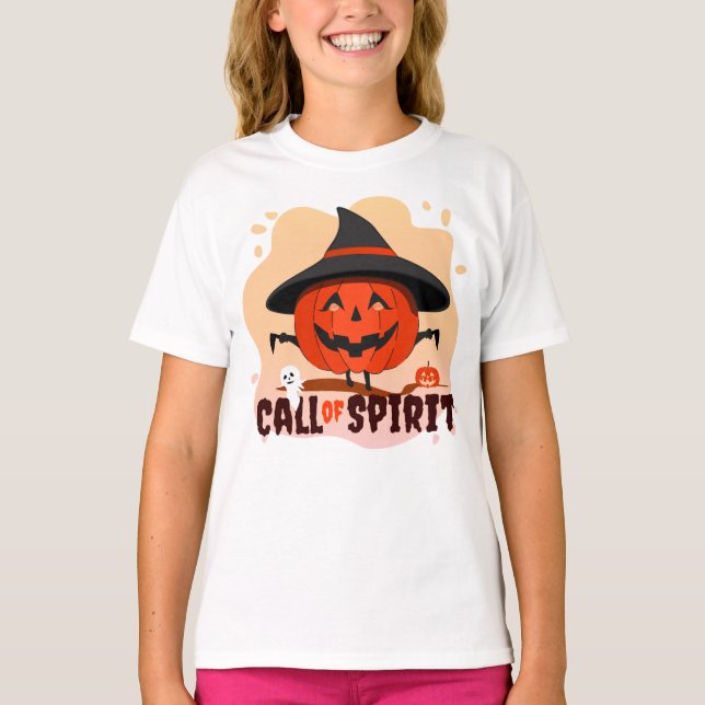 Halloween-anrop till Spirit T Shirt (Framsida)