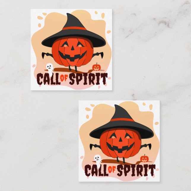 Halloween-anrop till Spirit Tidsbeställning Kort (Fram/baksida)