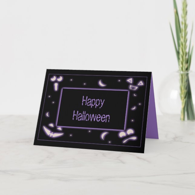 Halloween Ansikte Kort (Framsida)