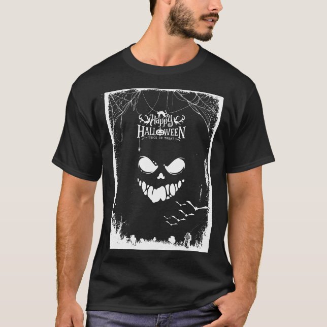 Halloween ansikte t shirt (Framsida)
