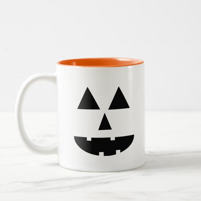 Halloween Ansikte Två-Tonad Mugg (Vänster)