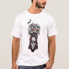 Halloween ansiktsgraffiti konst för familjen män k t shirt