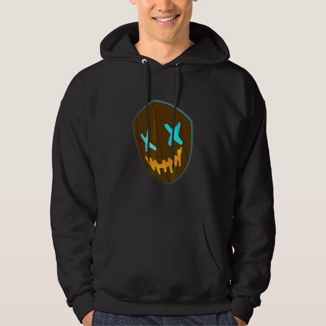 Halloween ansiktsmask rolig episk stil skräck kost hoodie (Framsida)