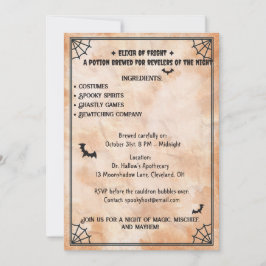 Halloween Apoteksdryck Fest Inbjudningar