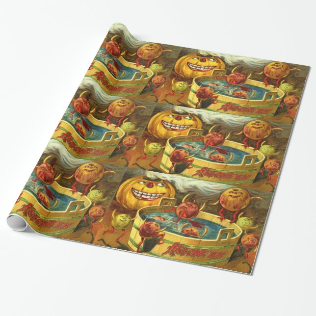 Halloween Apple guppa Presentpapper (Utrullad)