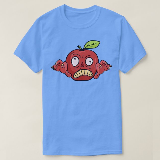 Halloween Apple Zombie Food Fruit Monster Spooky Z T Shirt (Design framsida)