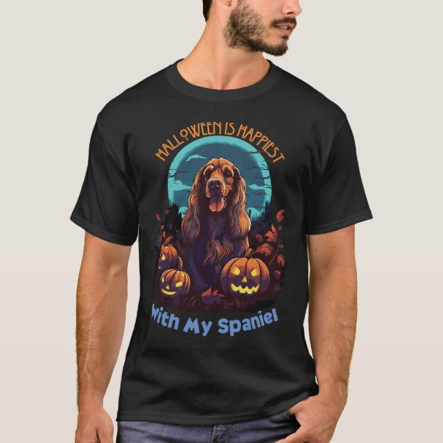 Halloween är bäst med min spanjor t shirt (Framsida)