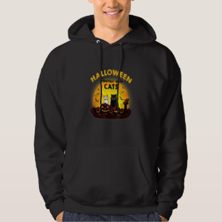 Halloween är bättre med katt för katt hoodie