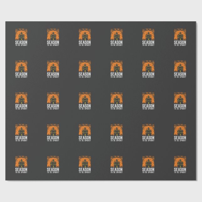Halloween är det dags att vara läskig design_1 presentpapper (Platt)