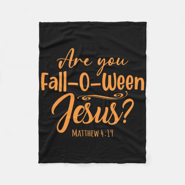 Halloween är du mellan Jesus Matthew Kristus Fleecefilt (Framsidan)