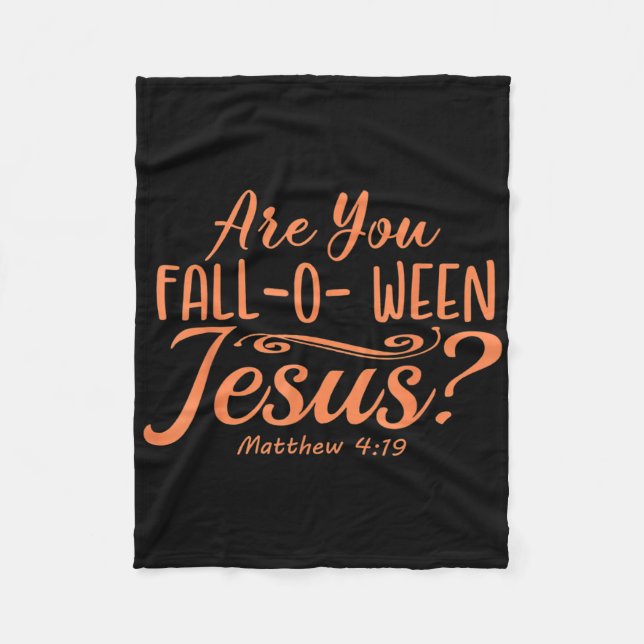 Halloween är du mellan Jesus Matthew Kristus Fleecefilt (Framsidan)