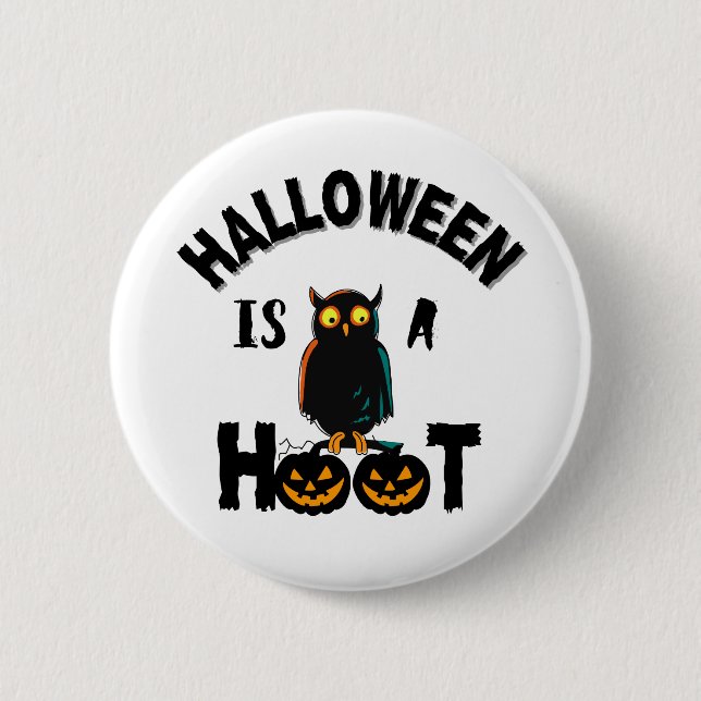 Halloween är en Hoot-säsong Knapp (Framsida)
