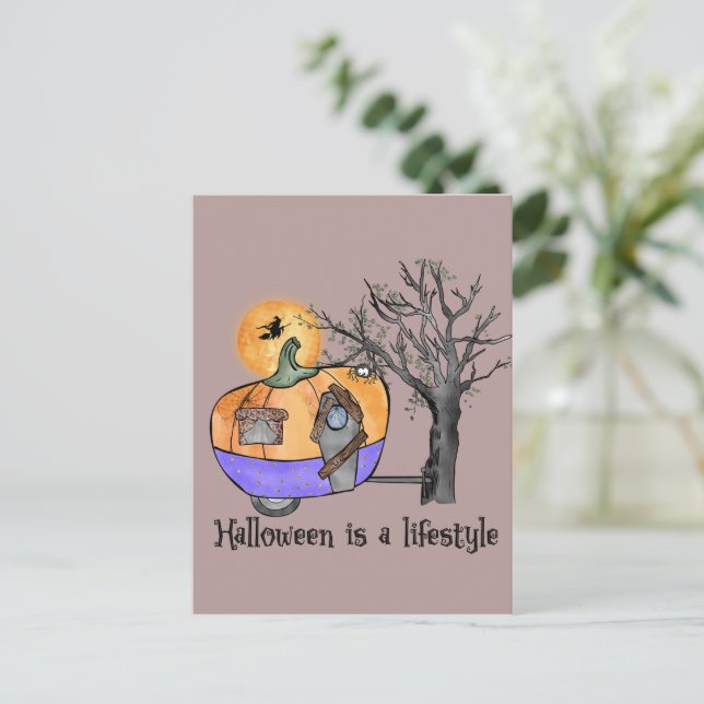 Halloween är en livsstil | Camper | Släpvagn Vykort (Stående Fram)