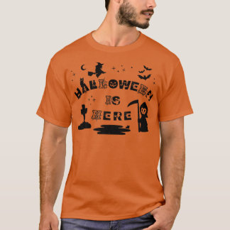 Halloween är här Typografi Ghoul Witch Grave Cob T Shirt