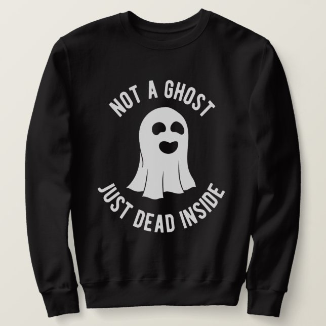 Halloween är inte en Ghost som just dog i kostymen Lång Ärmad Tröja (Design framsida)