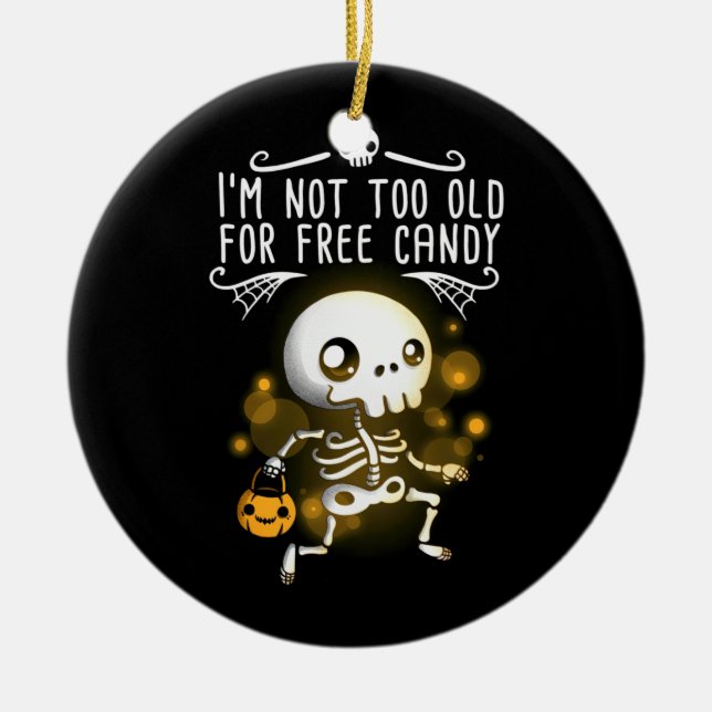 Halloween är inte för gammal julgransprydnad keramik (Framsidan)